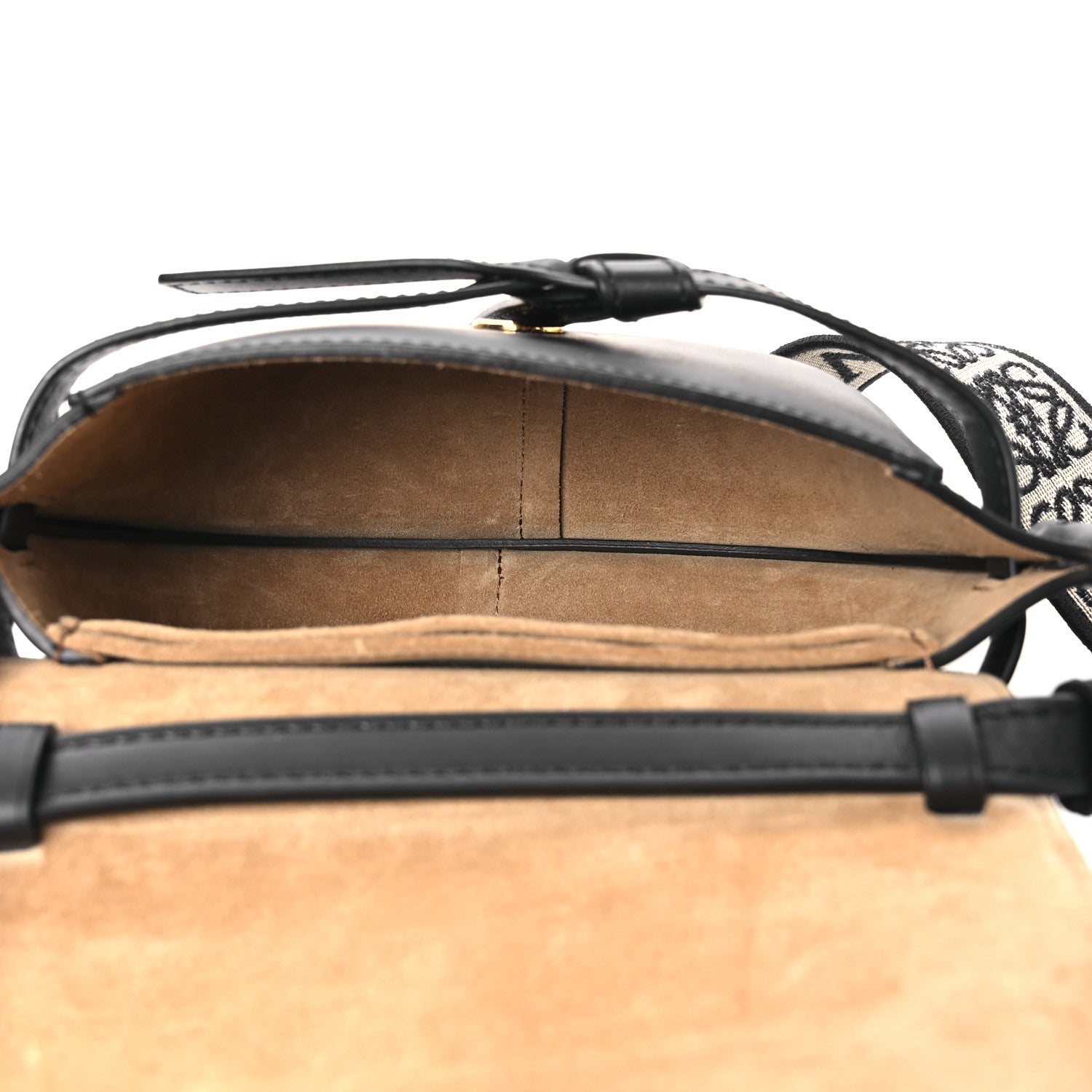 Calfskin Jacquard Mini Gate Dual Bag Black