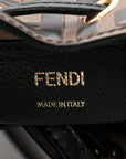 Vitello Liberty F is FNDI Bi-Color FF 1974 Embossed Mini Mon Tresor Bucket Bag Maya Black