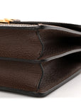 Monogram Jumbo GG Textured Dollar Calfskin Web Small Ophidia Padlock Top Handle Bag Camel Ebony New Acero