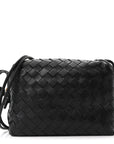 Nappa Intrecciato Small Loop Camera Bag Black