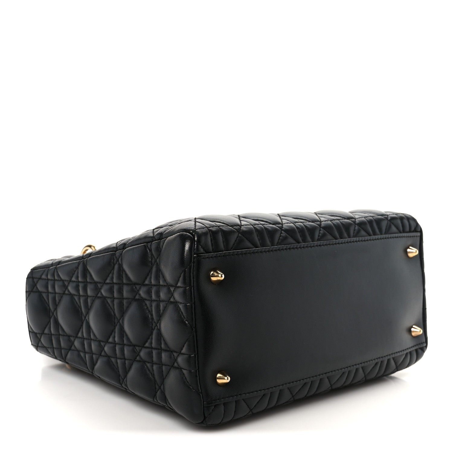 Lambskin Cannage Medium Lady D1OR Black