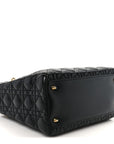 Lambskin Cannage Medium Lady D1OR Black
