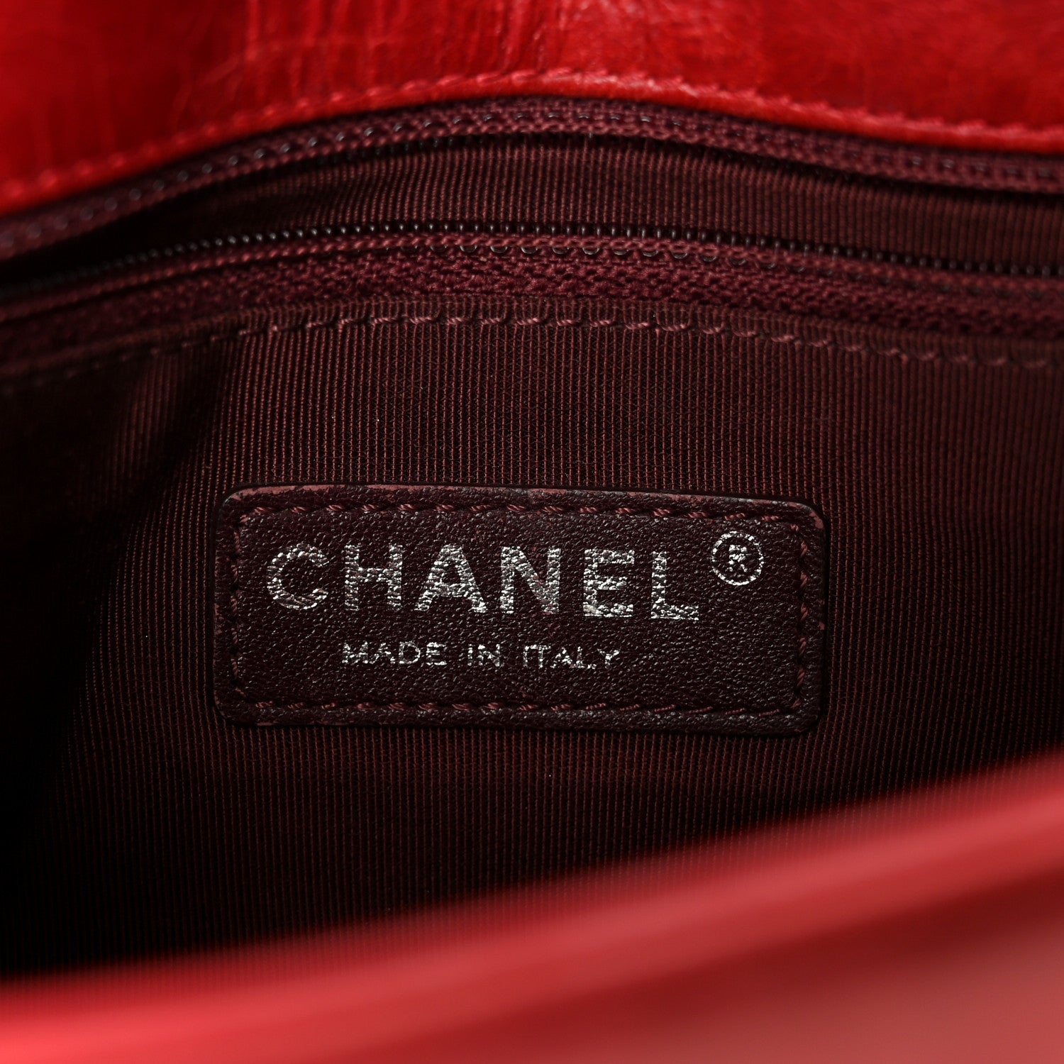 Glazed Calfskin Quilted Small Coco Boy Flap Red