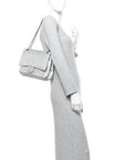 Metallic Lambskin Quilted 2.55 Reissue 227 Flap Silver