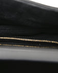 Grained Calfskin Saddle Bag Black