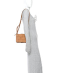 Lambskin Maxi Intrecciato Cassette Crossbody Bag Caramel