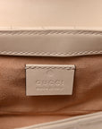 Calfskin Matelasse Aria Super Mini GG Marmont Shoulder Bag Mystic White
