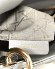 Lambskin Cannage Mini Lady D1OR Gray Opaline