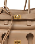 Smooth Calfskin Small Bel Air Carry All Bag Latte