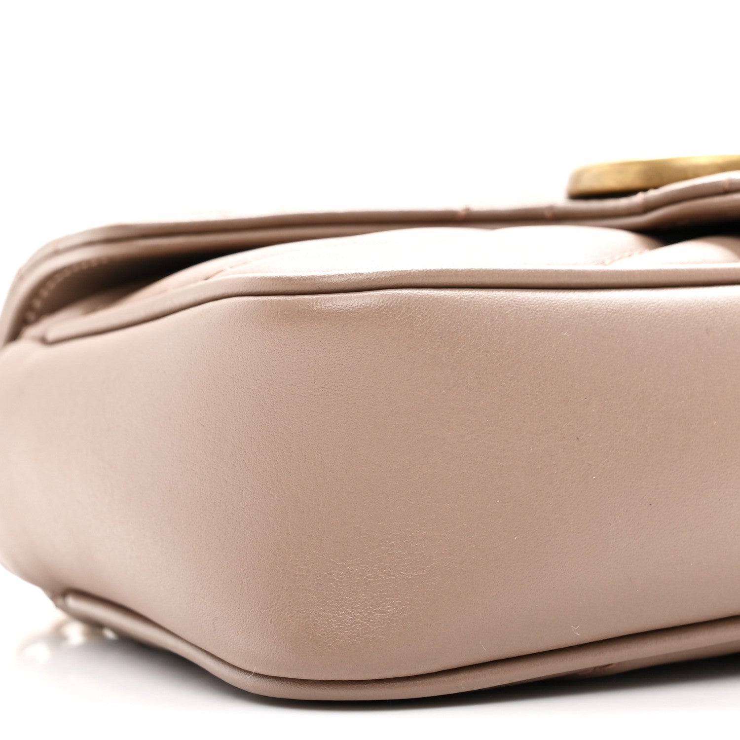 Calfskin Matelasse Super Mini GG Marmont Shoulder Bag Porcelain Rose
