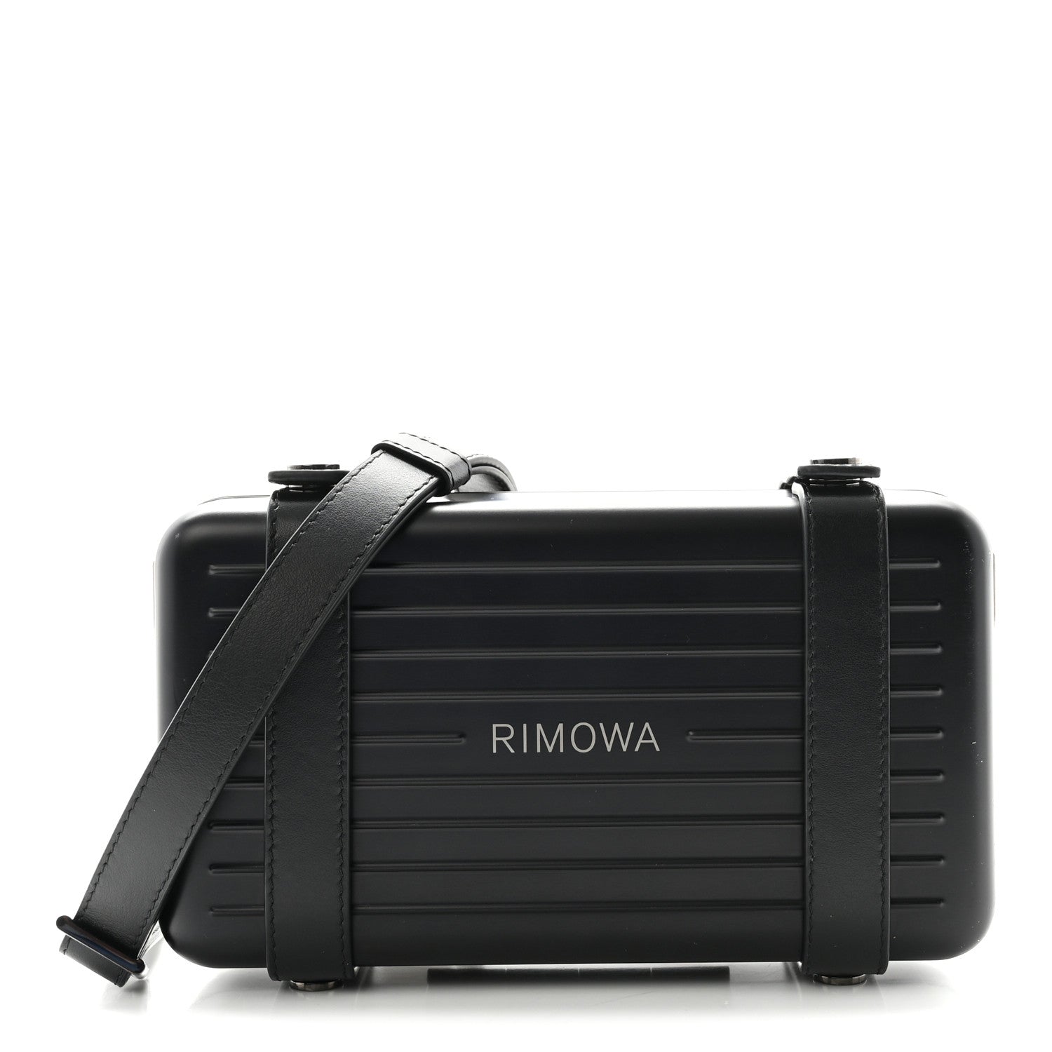 Matte Aluminum Personal Cross-Body Bag Black