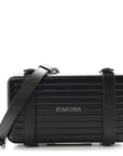 Matte Aluminum Personal Cross-Body Bag Black