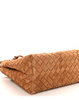 Suede Intrecciato Small Andiamo Shoulder Bag Amber