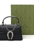 Dollar Calfskin Crystal Mini Dionysus Top Handle Bag Black Crystal