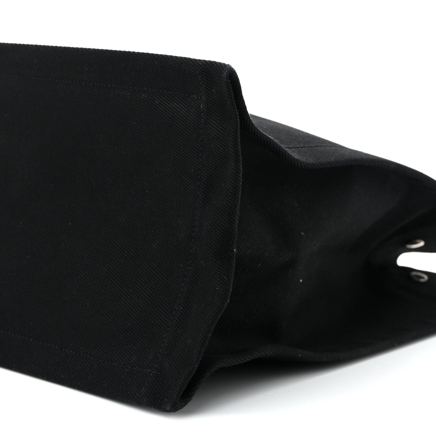 Linen Calfskin Rive Gauche Tote Black