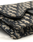 Oblique Saddle Belt Bag Blue