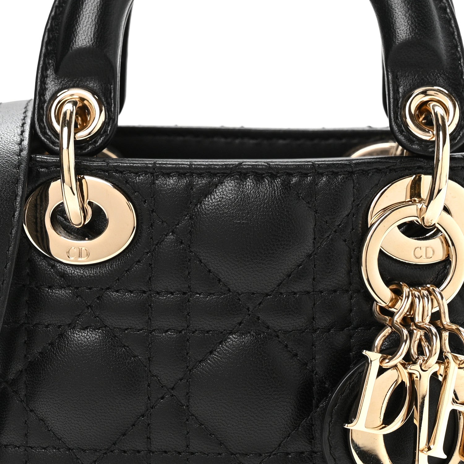 Lambskin Cannage Micro Lady D1OR Black