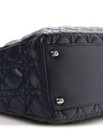 Lambskin Cannage Large Lady D1OR Royal Blue