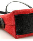 Suede Patent Web GG Small Ophidia Dome Shoulder Bag Hibiscus Red