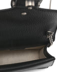 Dollar Calfskin Crystal Mini Dionysus Top Handle Bag Black Crystal