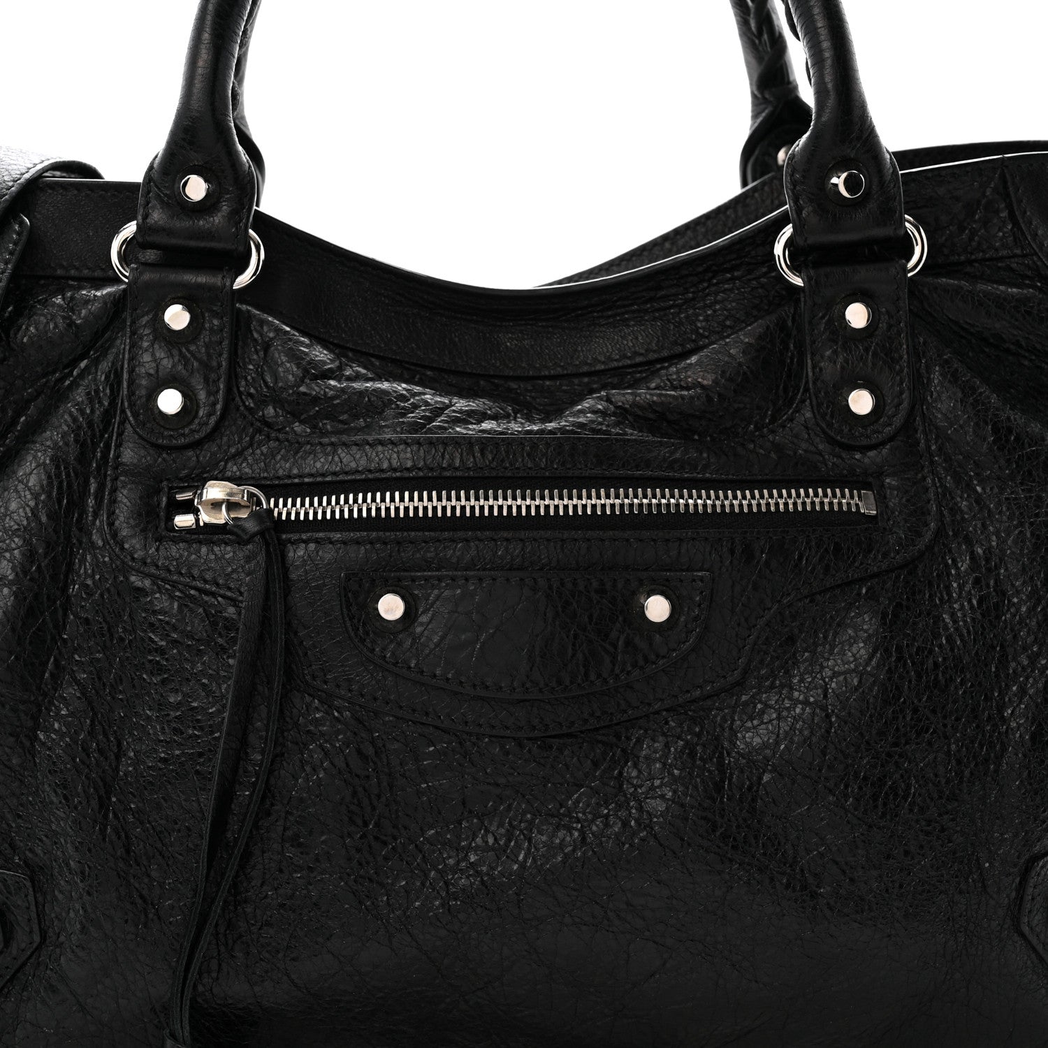 Agneau Classic Silver Hardware City Black