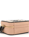 Caviar Quilted Small CC Filigree Vanity Case Beige Black
