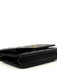 Caviar Quilted CC Turnlock Wallet On Chain WOC Black