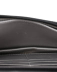 Lambskin Camellia Embossed Wallet On Chain WOC Black