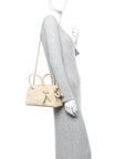 Suede Crocodile Embossed Le Petit Turismo Ivory