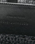 Raffia Monogram Le 5 A 7 Medium Tote Black
