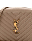 Calfskin Matelasse Monogram Lou Camera Bag Dark Latte