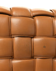Nappa Maxi Intreccio Padded Cassette Crossbody Bag Caramel