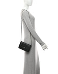 Caviar Quilted CC Turnlock Wallet On Chain WOC Black