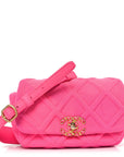 Jersey Quilted CHNL 19 Waist Bag Pink