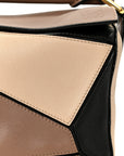 Calfskin Small Puzzle Bag Sand Hazelnut Ash