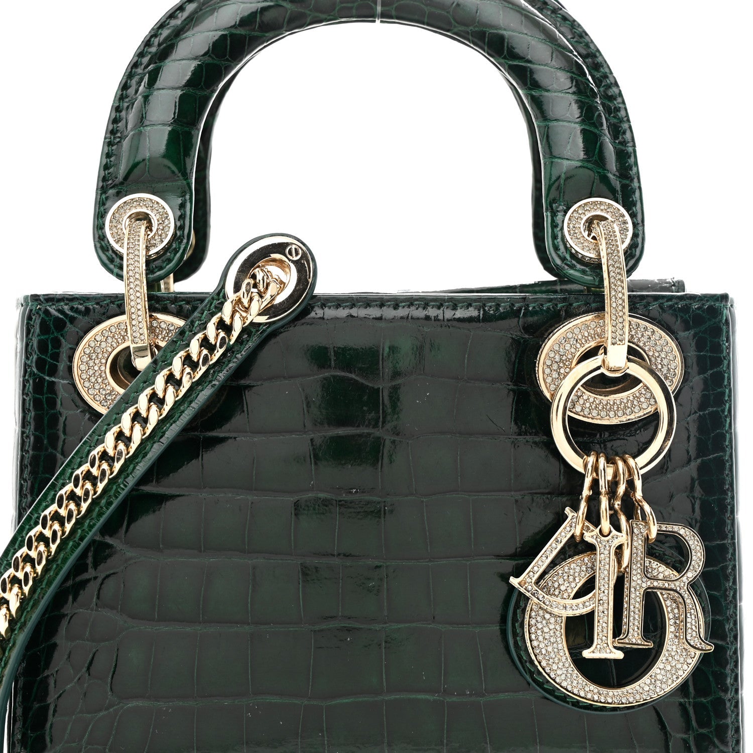 Alligator Crystal Mini Lady D1OR Dark Green