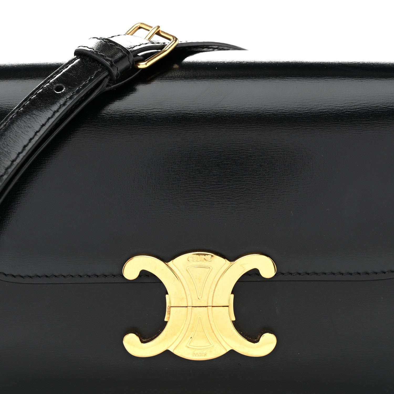 Shiny Calfskin Teen Triomphe Black