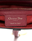 Grained Calfskin Saddle Bag Red