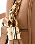 Pebbled Calfskin Small Soho Disco Bag Camelia
