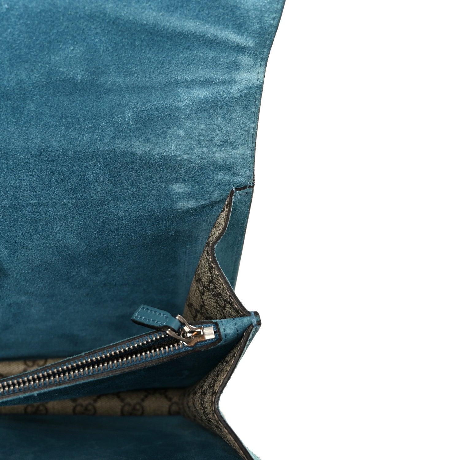 GG Supreme Monogram Angry Cat Embroidered Medium Dionysus Shoulder Bag Beige Ultramarine