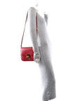 Smooth Calfskin Medium Classic Box Flap Bag Red