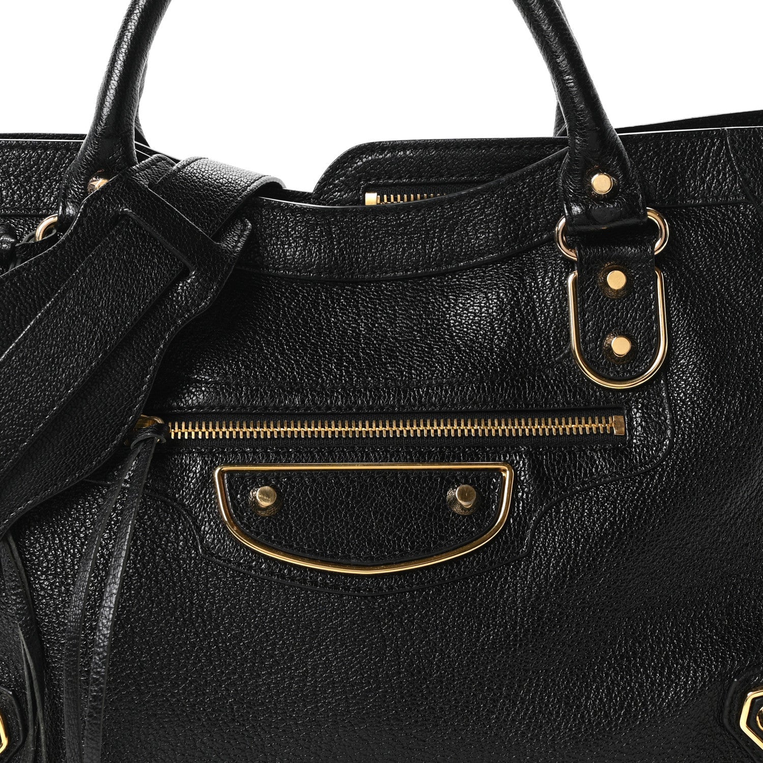 Chevre Gold Metallic Edge Hardware City Black