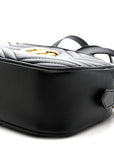 Calfskin Matelasse Small GG Marmont Chain Shoulder Bag Black
