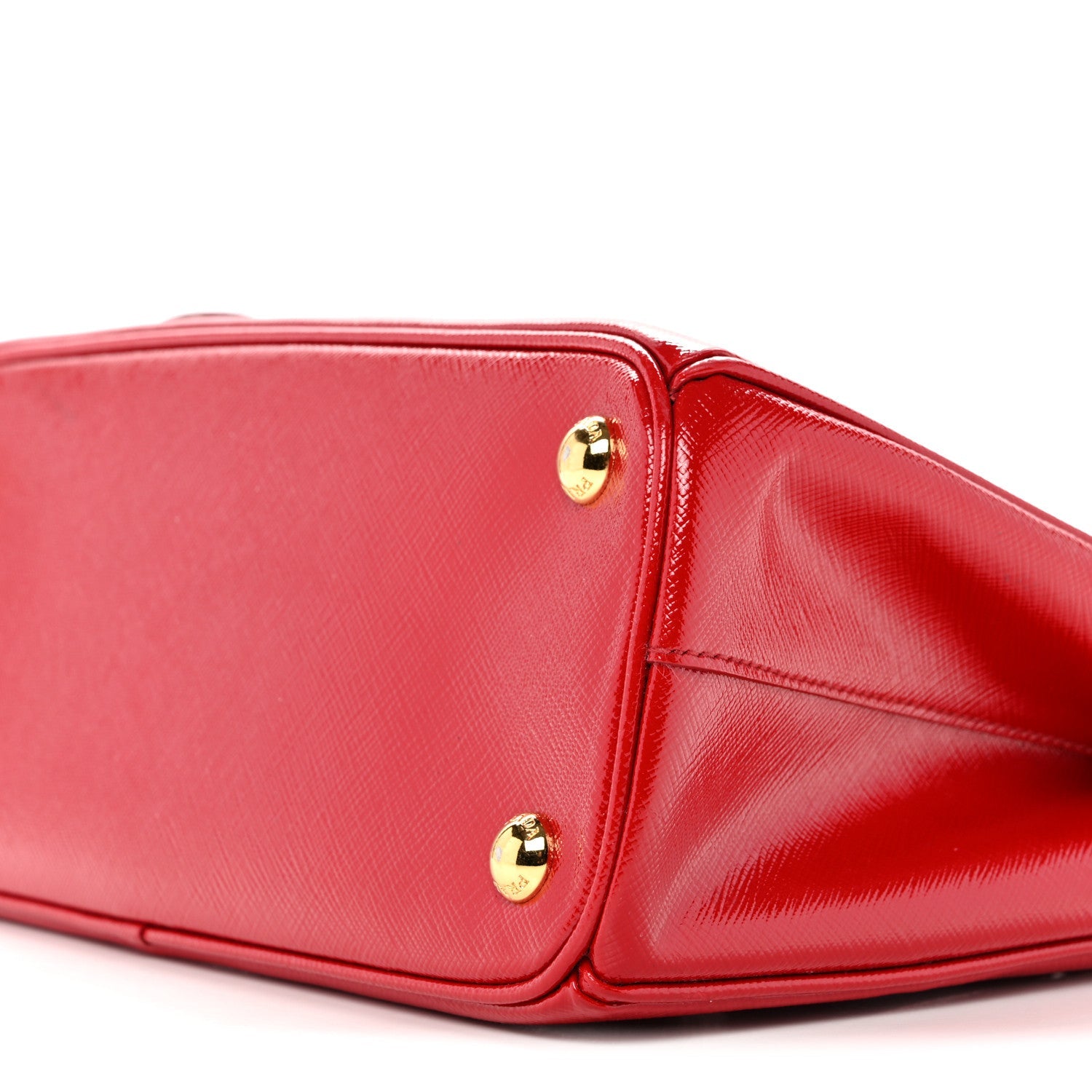 Saffiano Vernice Galleria Double Zip Tote Rosso