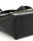 Grainy Calfskin Vintage Check Note Crossbody Bag Black