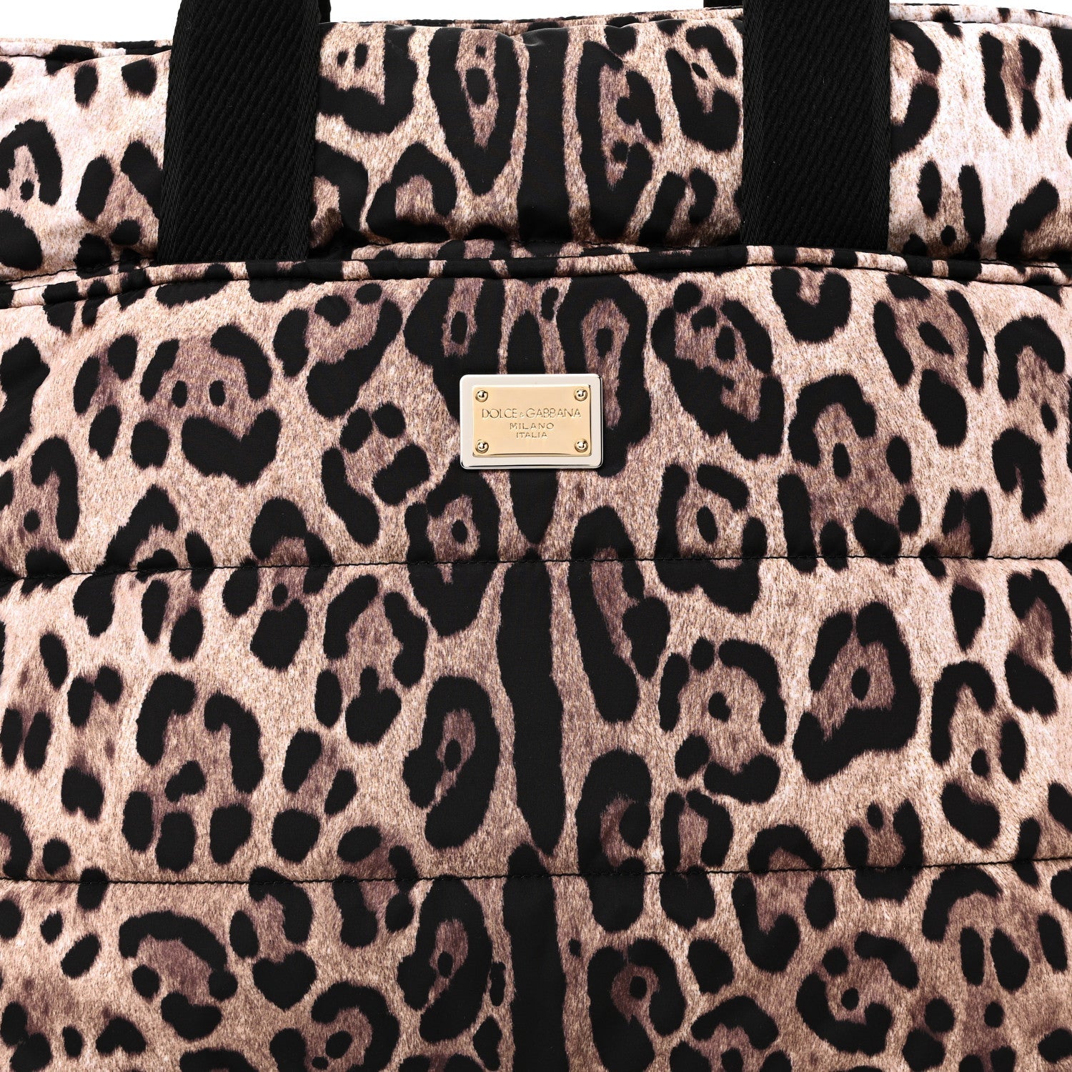 Nylon Leopard Print Changing Bag Brown