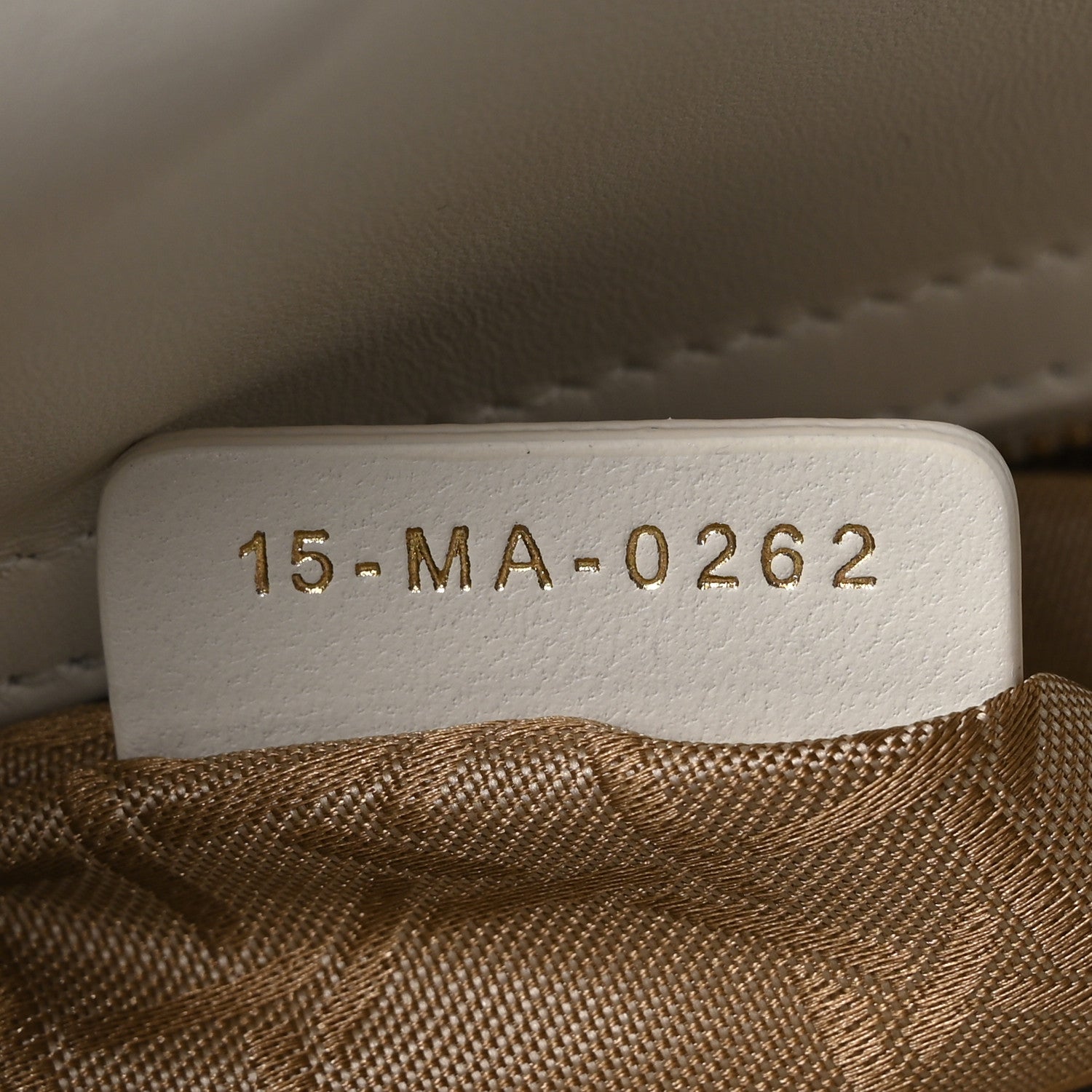 Lambskin Cannage Small My ABCD1OR Lady D1OR White