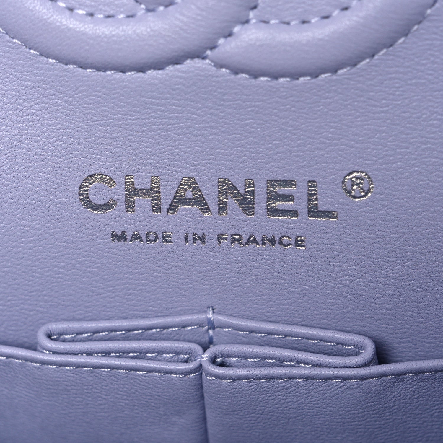 Caviar Quilted Small Double Flap Light Purple