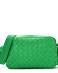Calfskin Intrecciato Small Camera Bag Parakeet
