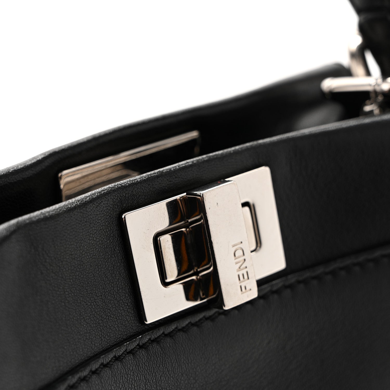 Nappa Lace Up Mini Peekaboo Iconic Satchel Black